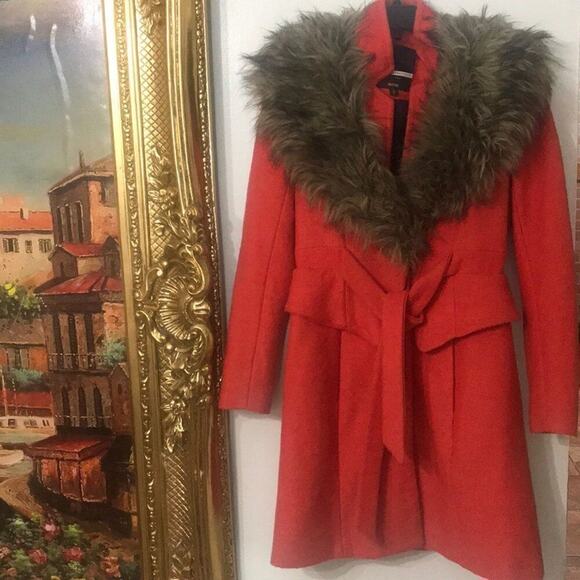 PLENTY‎ BY TRACY REESE COAT FAUX FUR PETITE SIZE 0P - Picture 2 of 8